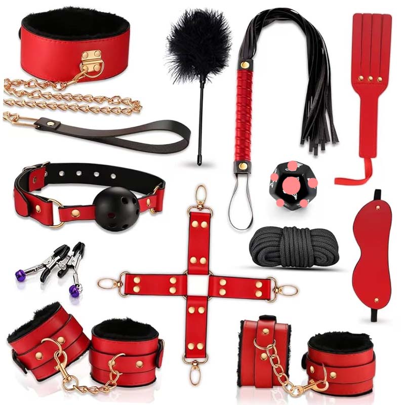 Health Wellness Kit - ชุดอุปกรณ์ BDSM สำหรับคู่รัก 12 ชิ้น สำหรับการฝึกผู้หญิงผู้ใหญ่