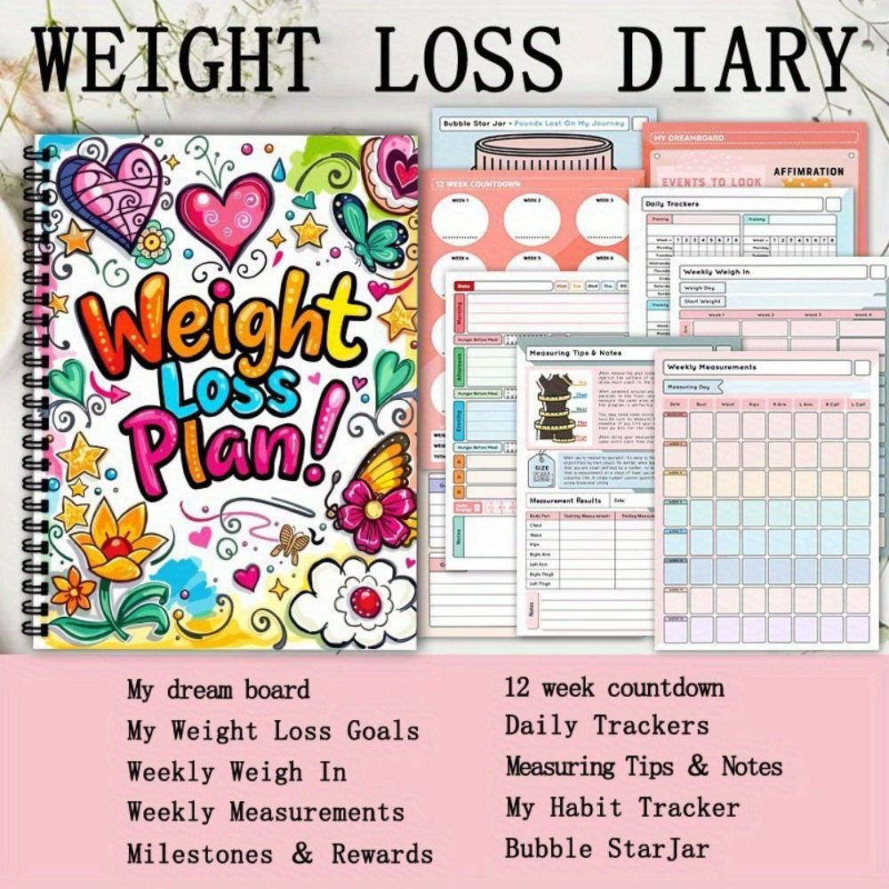 สมุดวางแผนการลดน้ำหนักและติดตา - Health Wellness Planner บทวิจารณ์และราคา